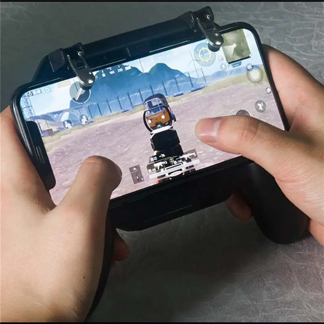Pubg Controller Gamepad with Rechargeable Battery Pubg Mobile Trigger L1R1 Shooter Joystick Game Pad Phone Holder Cooler Fan