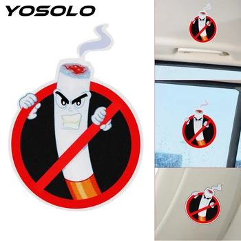 

YOSOLO No Smoking Warning Car Sticker PVC Auto Decoration Funny Car Stickers Decals Car Styling Interior Accessories