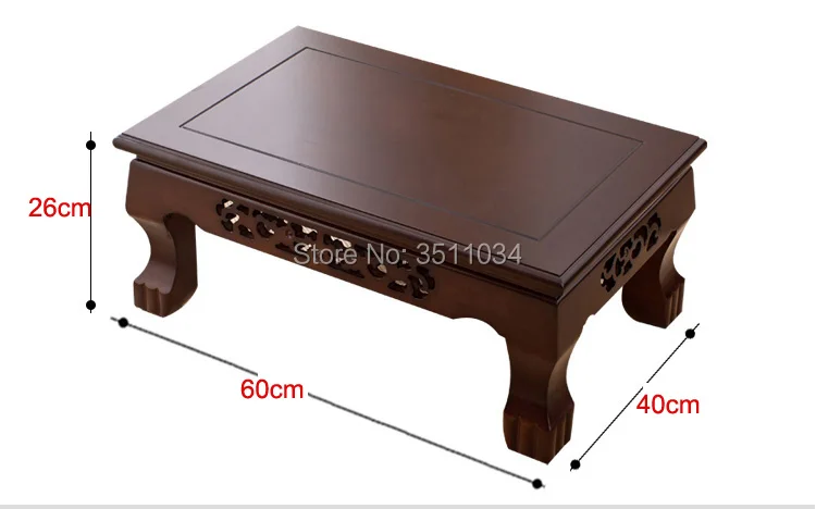 Oak color Oriental Antique Furniture Design Japanese Floor Tea Table Small Size Living Room Wooden Coffee Tatami Low Table Wood