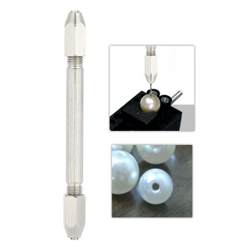 

Jewelry Making Tool Double End Chuck Hand Twist Drill Bit Jewelry Watch Repair Tool for Jeweler Making (Double end hex angle)