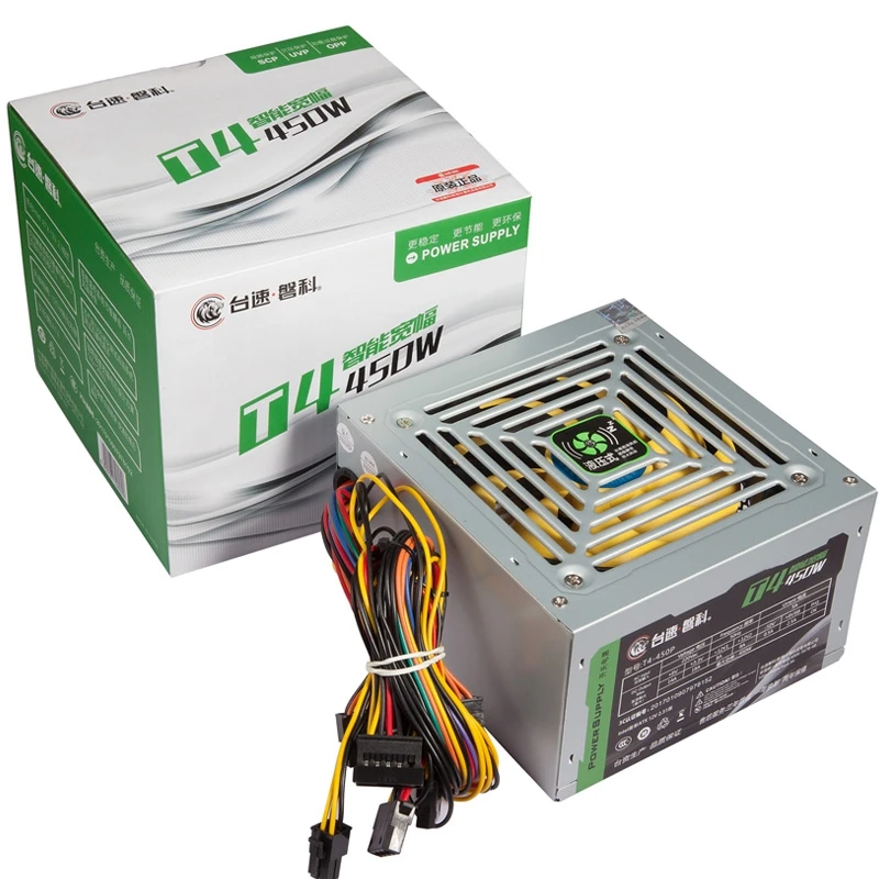 ماكس 450 W امدادات الطاقة الكمبيوتر Pc وحدة المعالجة المركزية 12 V 20 + 4Pin 120 مللي متر مروحة كاتمة للصوت بكيي مع Sata الطاقة التبديل ل إنتل Amd الكمبيوتر...