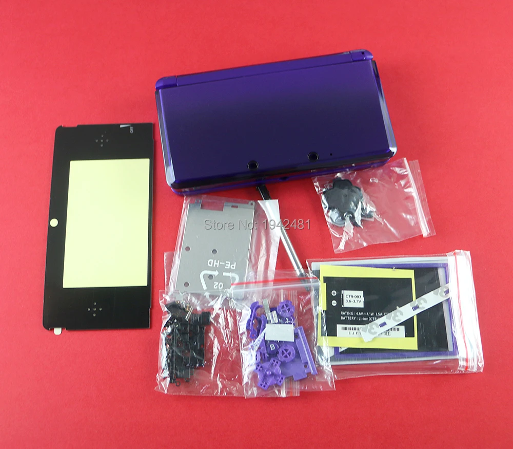 

1set Replacement full Housing Shell Case Cover with button screen lens sticker for Nintendo 3DS Game Console