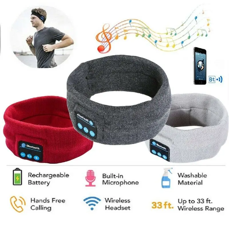 Хит Спортивные Bluetooth беспроводные наушники стерео наушники для сна с микрофоном