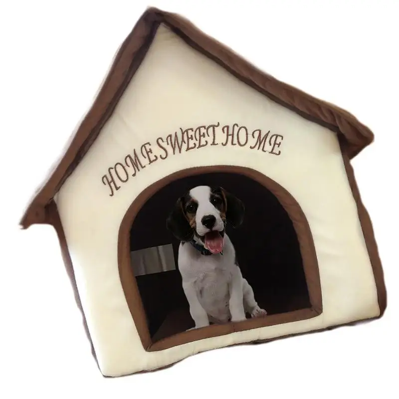 

Dog House Warm Soft Pet Nest Dog House Winter Thickening Small Dog Cat Coffee Color Dogs Beds Nest cama para perro