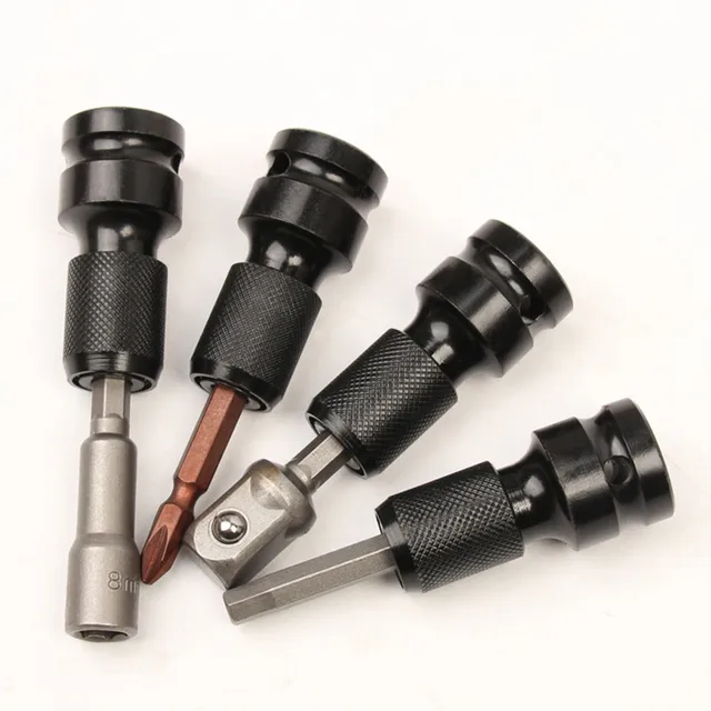 1/2" Inch Drive Power Impact Wrench 1/4" Hex Shank Socket Adapter Quick