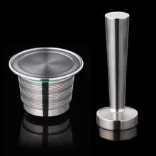 Refillable Nespresso Coffee Capsules Tamper Set Reusable Stainless Steel Espresso Pod Filter Rechargeable Nespresso Coffee Tool Refillable Nespresso Coffee Capsules Tamper Set Reusable Stainless Steel Espresso Pod Filter Rechargeable Nespresso Coffee Tool