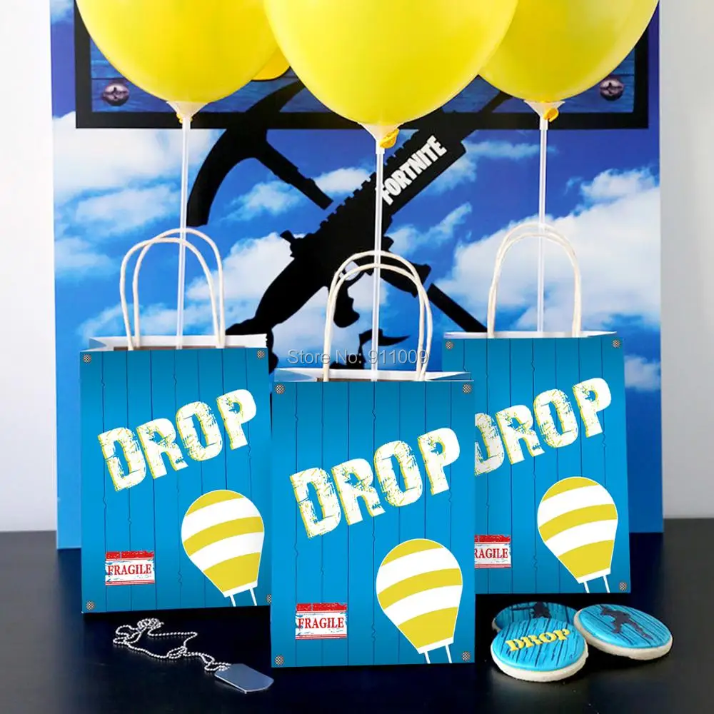 Drop Game тематическая вечеринка на день рождения сувениры украшения синяя