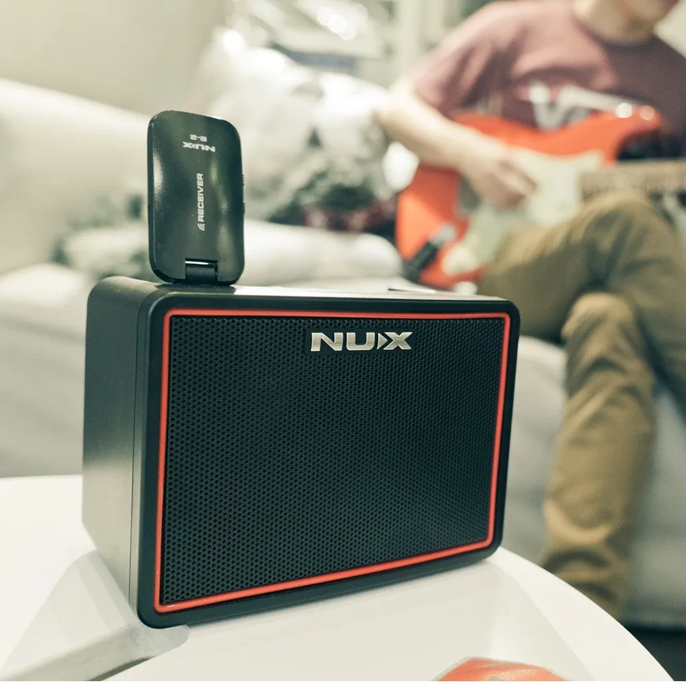 

High quality 3.5MM AUX- IN Mighty Lite BT Portable Electric Guitar Amplifier Mini bluetooth Speaker Tap Tempo Guitar Accessories