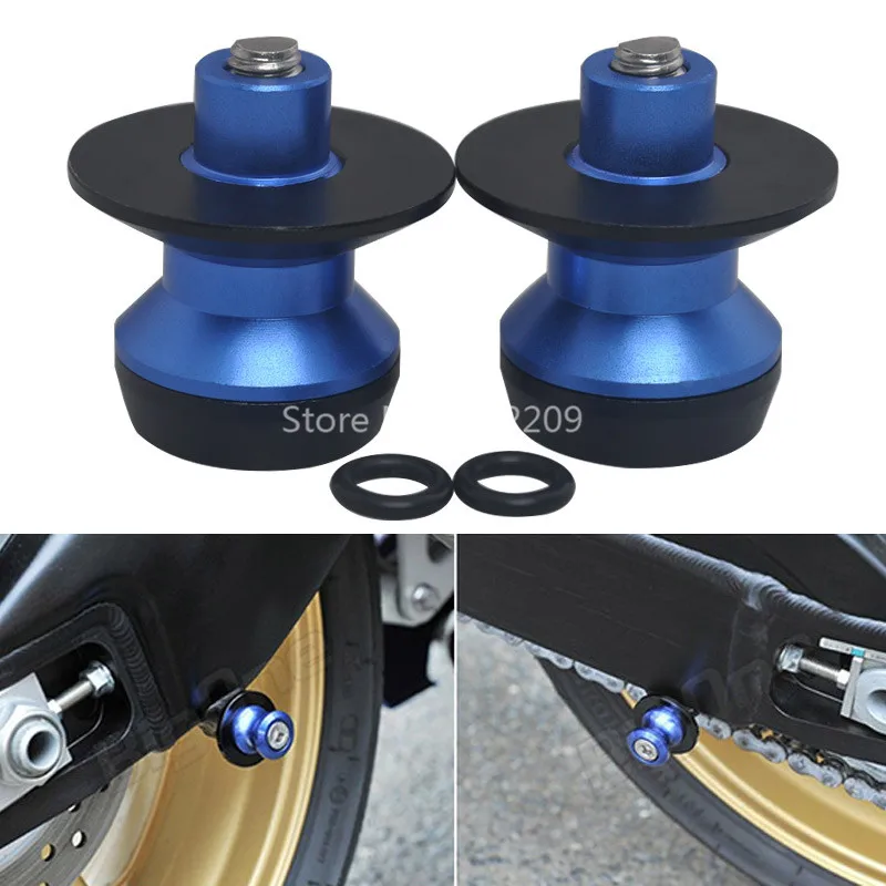 Blue Swingarm Stand Pivot Spools Sliders Auxiliary Lifting Screws Kit