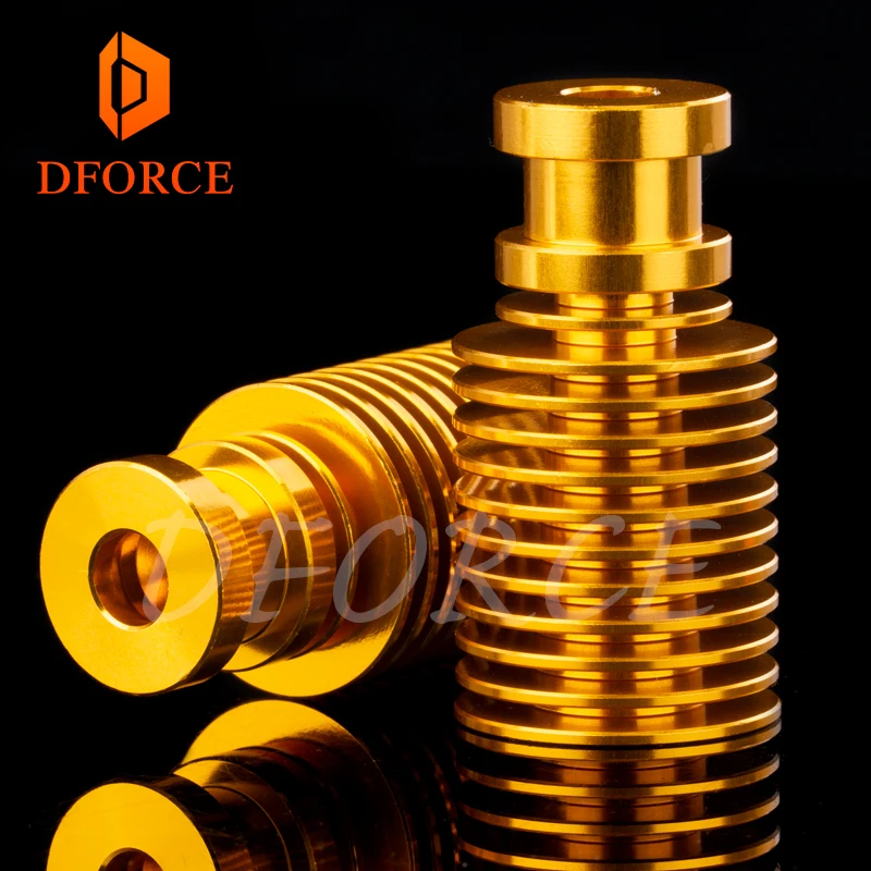 Золотистый радиатор для e3d gold hotend 1 75 мм|Детали и аксессуары 3D-принтеров| |