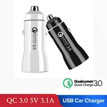 Group Vertical QC 3,0 Автомобиля Зарядное устройство 5 V/3.1A быстрое зарядное устройство с двумя портами USB Порты и разъёмы прикуривателя адаптер r20
