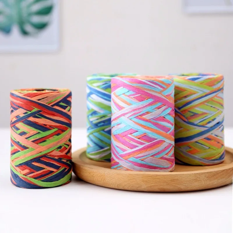 

80m Multicolors Rafi Grass Rope Christmas Home Decoration Party Wedding Decor Cords Gift DIY Craft Supplies Accessories