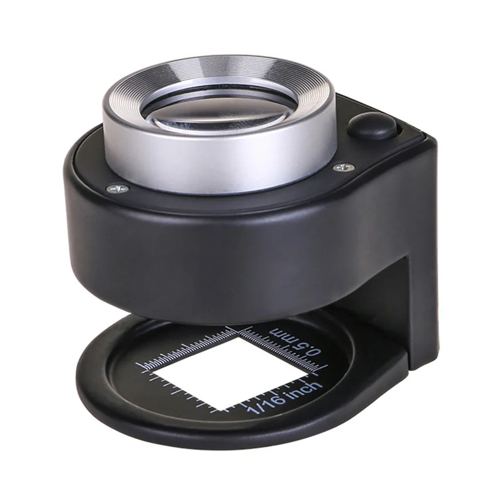 Metal Lighting Black Magnifying Glass Folding 6LED Magnifier Fabric UV Light Optical Lenses | Инструменты