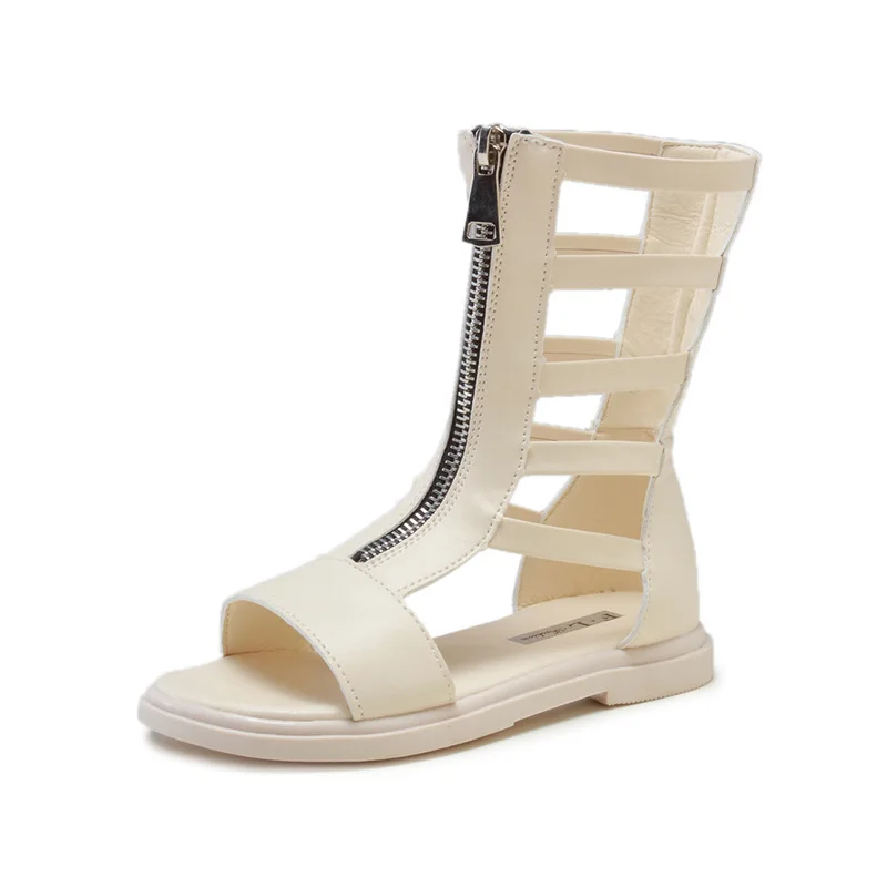 

New Hollow Out Toddler Girl Kids Sandals Toad Tide High Help Cool Boots Rome Shoe Sandal Girls Barefoot Summer Shoes Peep Toe