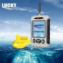 Lucky FFW718 рыболокаторы английский/Русский Меню перезаряжаемые беспроводной Рыбалка 125 кГц Sonar эхолот Fishfinders