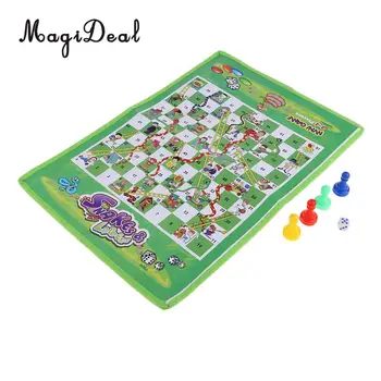

Outdoor Mini Travel Chess Ludo Game SNAKE & LADDER 38cm x 27cm Foldable Pocket Pack Birthday Christmas Gift Kids Children Toy