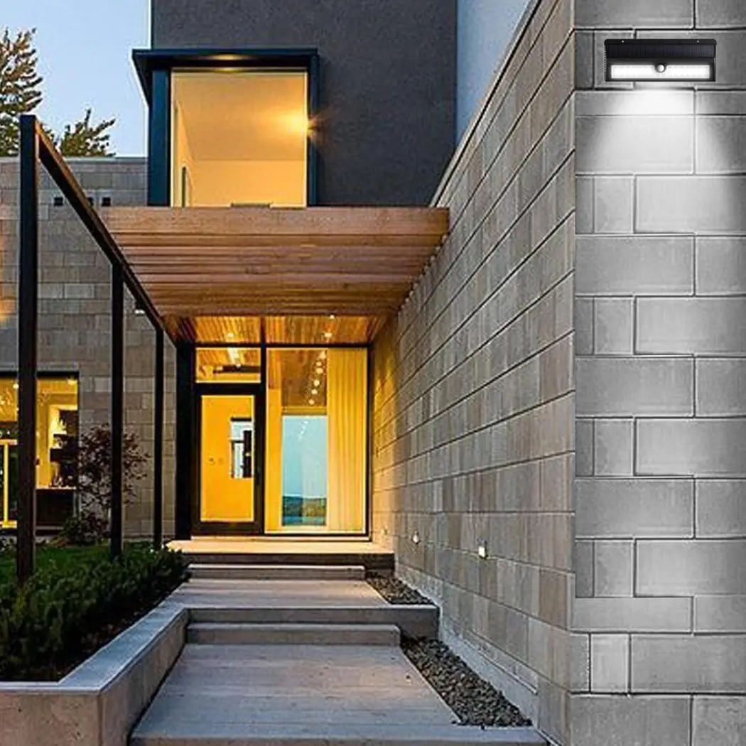 

IP65 Lamp Home Body Solar Pack Outdoor Garden 4400mAh Wall LED Sensor Lamp Motion Induction Security 3 7V of 2Pcs Light