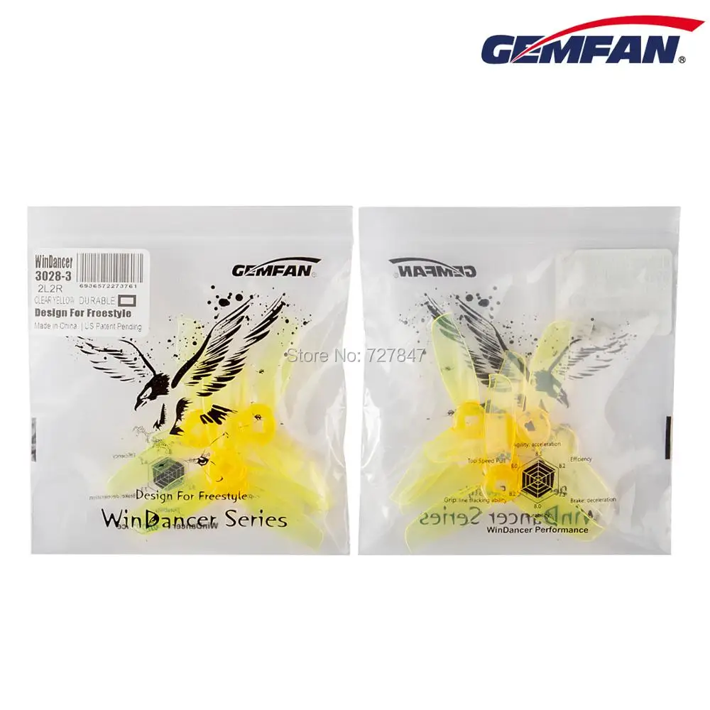 10 пар/20 шт Gemfan Windancer 3028 пропеллер 3 дюйма ПК лезвия CW CCW FPV прочный для мини