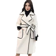 Горячая Распродажа, Женское шерстяное пальто, высокое качество, зимняя куртка для женщин, тонкое шерстяное длинное кашемировое пальто, кардиган, куртки, элегантная смесь