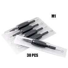 30 шт M1 Одноразовые стерилизованные татуировки Tube Совет татуировки сцепление с иглы черный 19 мм