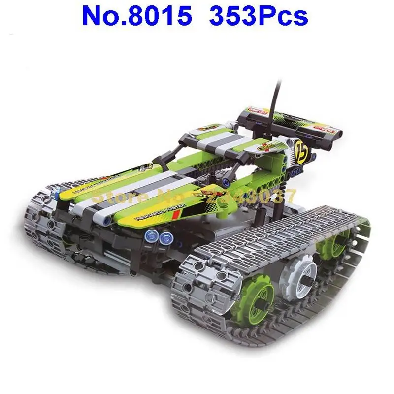 8015 353pcs Technic Military Caterpillar Tank Stunt Car Remote Control