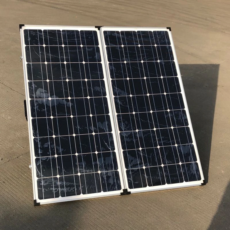 

Foldable 200W Solar System with Controller for Beginner 2X100W Solar panel with Aluminum Bracket Stand For Yacht RV Boat