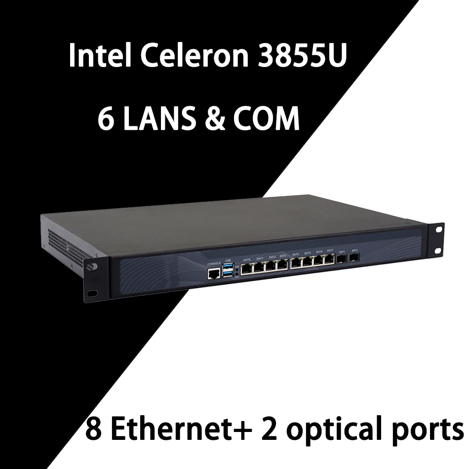 Ars07 Firewall Intel 3855U / 3865U / 3965U Router Di Sicurezza Di Rete Router Pc Mikrotik Pfsense Vpn 8Lan 2Sfp 2Usb 1Com 1Vga