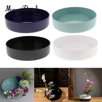 

MagiDeal Japanese Ikebana Vase Rustic Style Round Shape - Art Flower Arrangment Tool