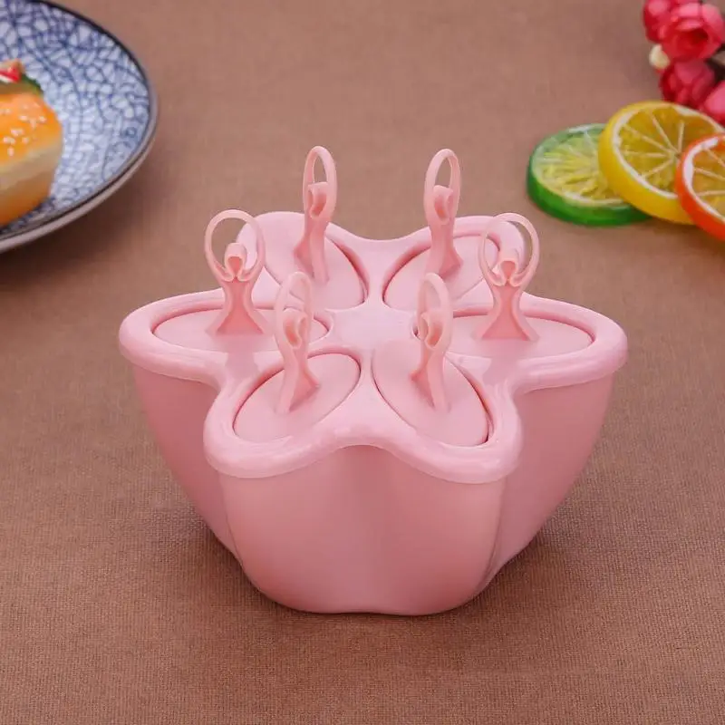 DIY 6 решеток лоток для мороженого Форма танцора лоток для мороженого Пластиковая форма для выпечки держатель кухонный инструмент