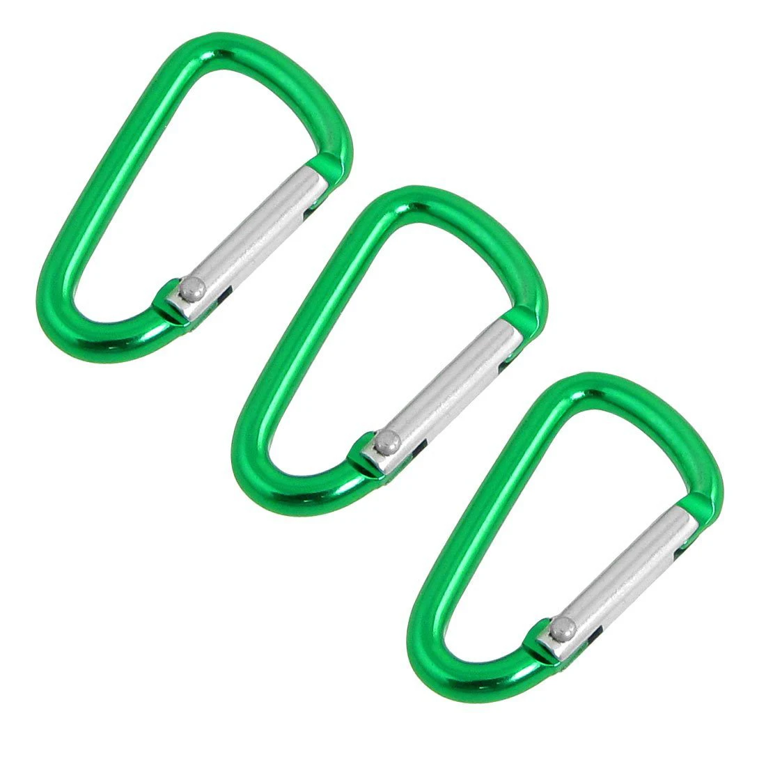 5X hiking spring loaded 4mm diameter green aluminum alloy snap hookin