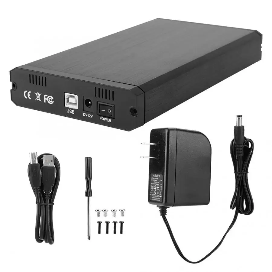 3 5 дюймовый Переносной жесткий диск коробка USB2.0 SATA/IDE Внешний корпус hdd случае США