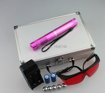 

High power Military 100W 100000m Flashlight Blue laser pointers 450nm Burn match candle lit cigarette wicked lazer torch+Glasses