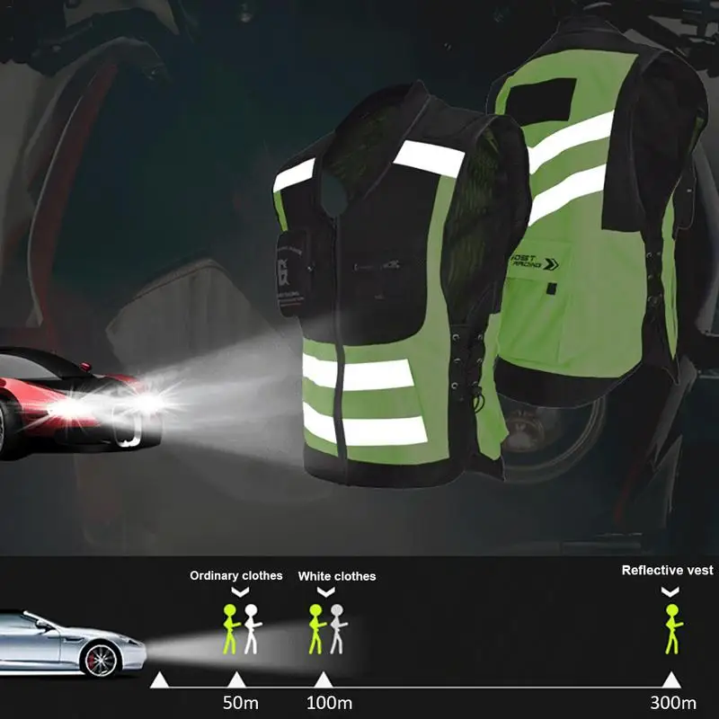 1PC Car Reflective Clothing For Safety Vest Protective Device Safety Facilities Traffic Motorcycle Reflective Jacket L/XL