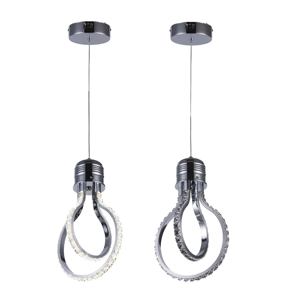 

Edison bulb Creative LED Crystal Pendant lamp Diamond Lighting Fixture Modern led ceiling dropLight Cristal Dinning Hanging Lamp