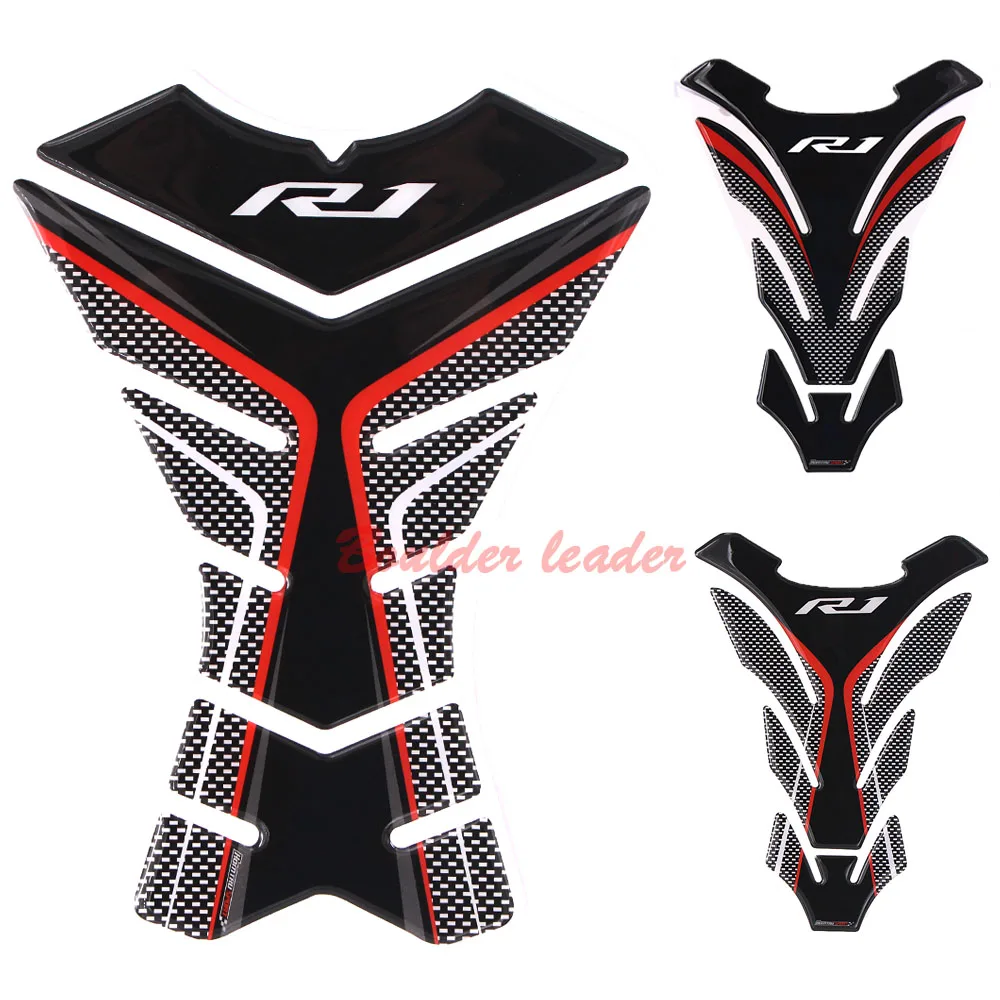 

Motorcycle 3D Stickers Fuel Tank Sticker Fishbone Dispensing Protective Decals For Yamaha YZF R1 1999 2000 2001Oil TanklStickers