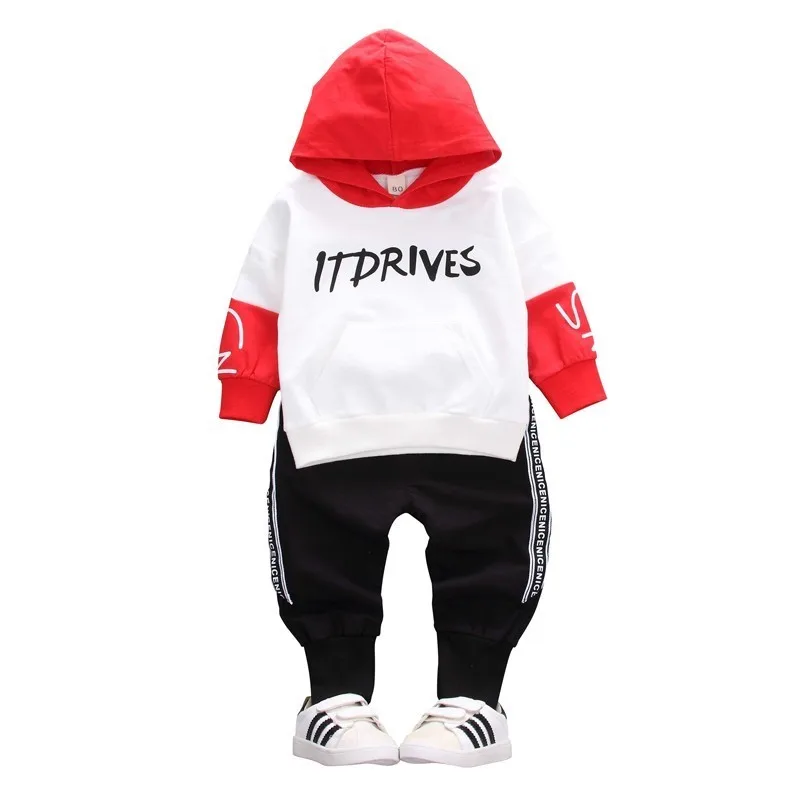 

2020 Spring Toddler Cotton Infant Clothes Baby Girl Boy Sport Hooded T-Shirt Sweatshirt Pants 2pcs/Set Children Kids Casual Suit