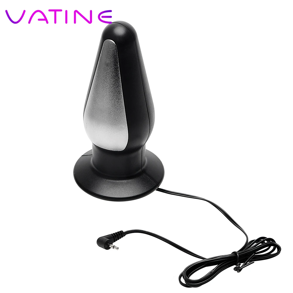  VATINE Big Butt Plug G-spot Massager Anal Vaginal Plug Electric Shock Medical Themed Toys Sex Toys 