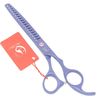 

Meisha 7.0" Pet Grooming Hair Trimmer Japan 9CR Animals Fur Thinning Scissors Painted Fish Bone Shears Dog Cutting Razors HB0189