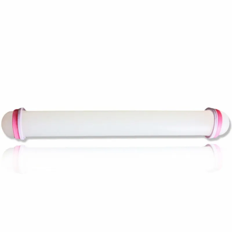 50*2.5CM High Quality Plastic White Non-stick Glide Fondant Rolling Pin Gift Dough Roller Decorating Kitchen Tool | Дом и сад