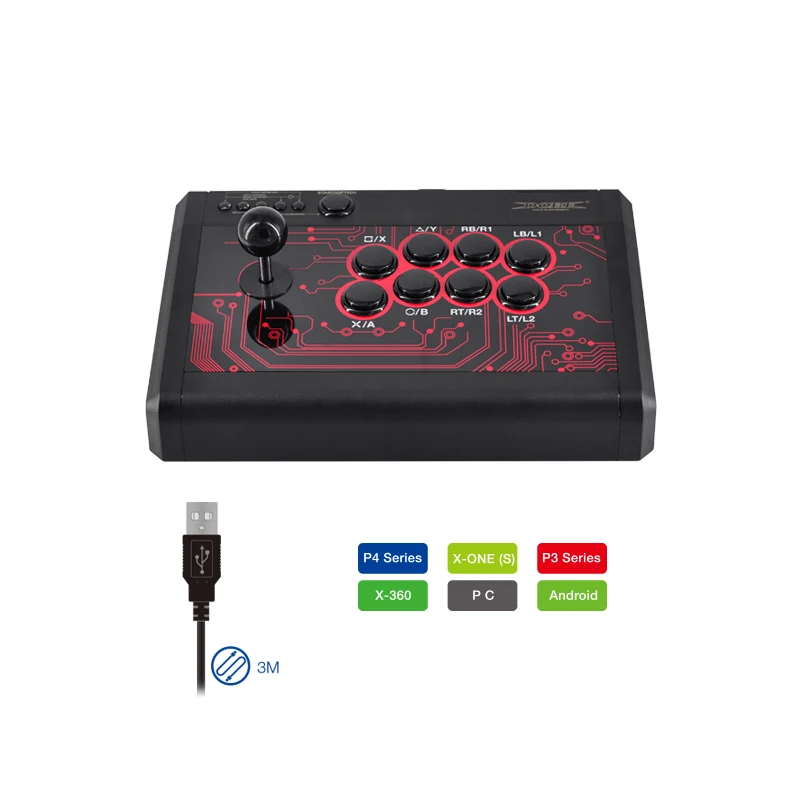 

TP4-848 7 In 1 Super Arcade Fighting Stick for Playstation 4 PS4 /PS3 for Xbox One Wired Game Controller Video Game Accessory