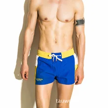 Мужская спортивная одежда летние хлопковые шорты Боксеры свободные Беговые Спортивные шорты спортивные квадратные плоские Шорты для плавания синий зеленый