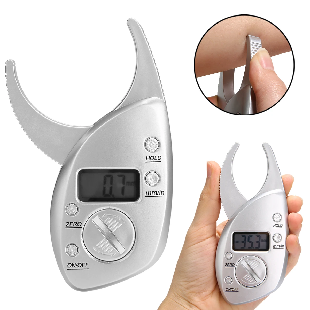 

1pc Body Fat Caliper Tester Scales Fitness Monitors Analyzer Digital Skinfold Measuring instruments Electronic Fat Measure Tools