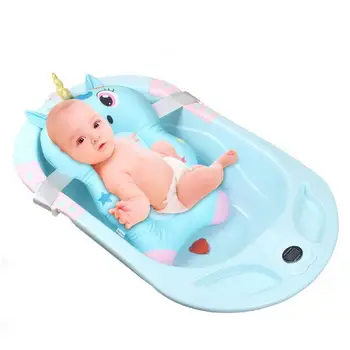 

Baby Portable Bath Shower Cushion Mat Bed Flower Pillow Pad Newborn Bathing Non-Slip Blooming Bathroom Bathtub Support Seat
