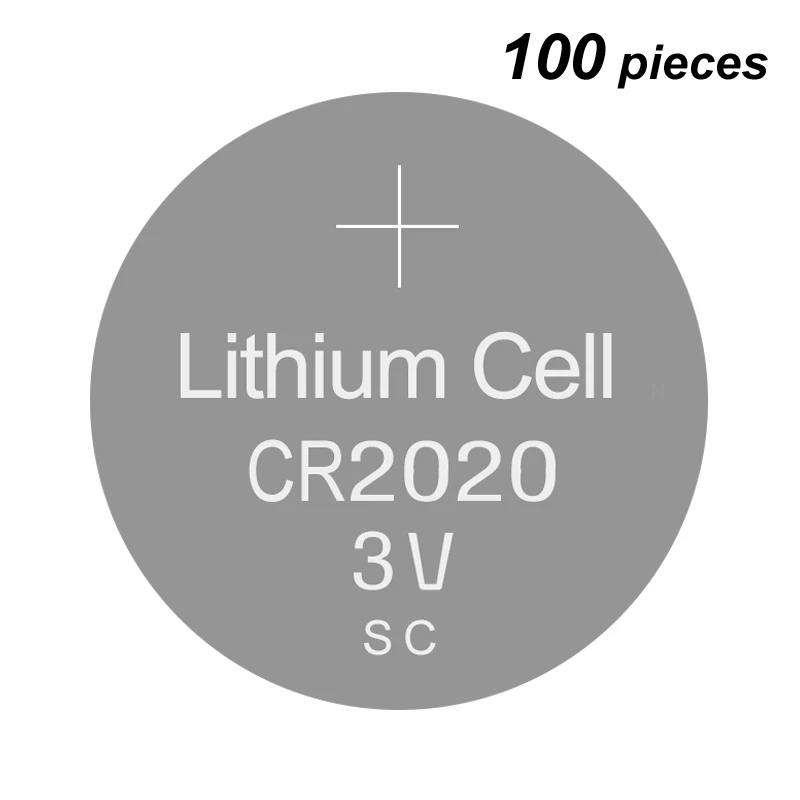 Литиевые батареи CR2020 3V кнопка 100 штук|Часовые батарейки| |