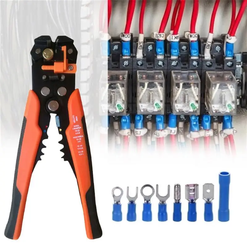 

5-In-1 Crimper Cable Cutter Automatic Wire Stripper Crimper 400 Pieces Of Connectors Wire Terminal Set