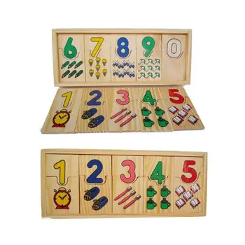 

Baby Wooden Count Math Toys Kids Geometric Shape Cognition Match Board Children Montessori Early Learning Education Math Toys