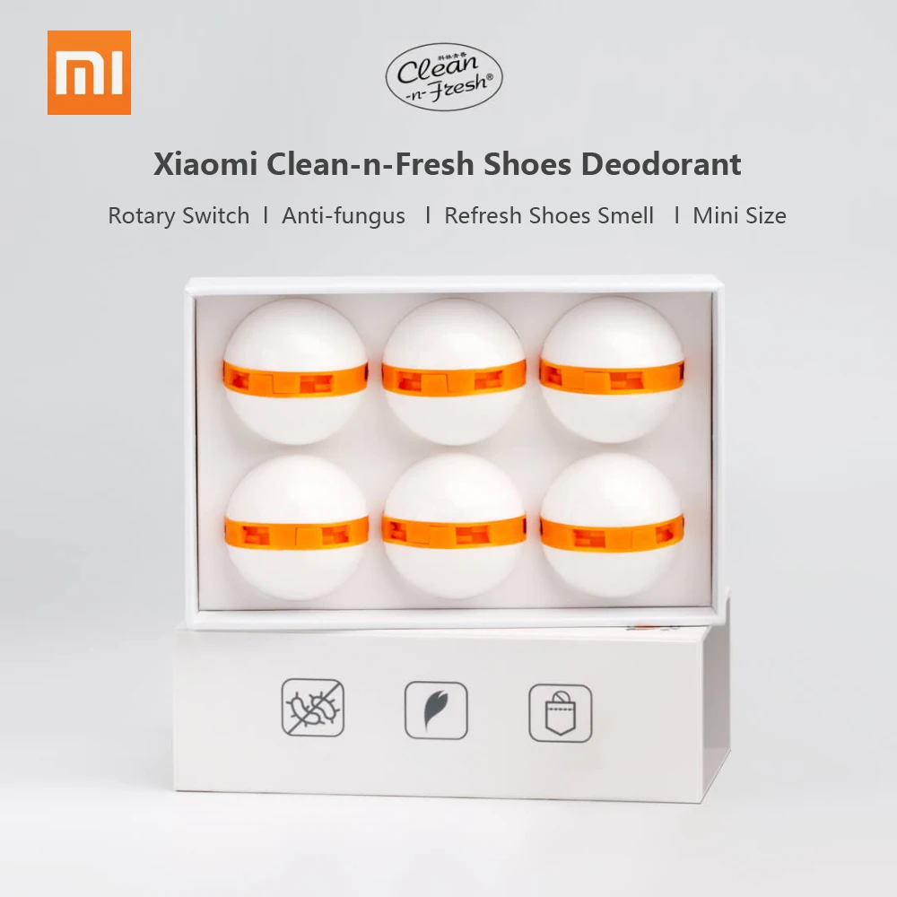 

6Pcs/Lot Xiaomi Youpin Clean Fresh Shoes Deodorant Dry Deodorizer Air Purifying Switch Ball Shoes Eliminator for Home Shoes