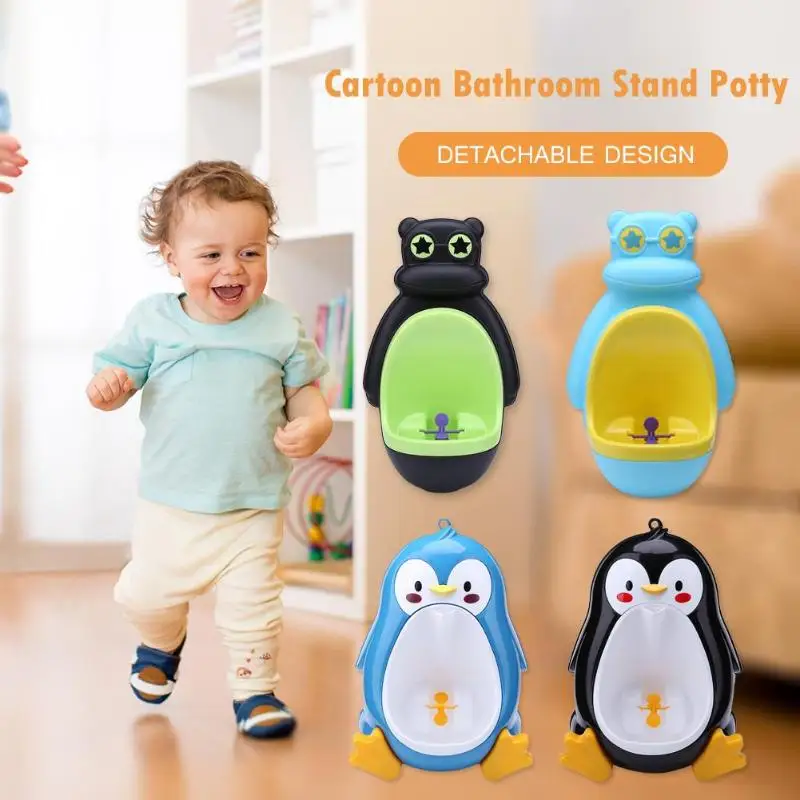 

2019 Kids Potty Wall-Mounted Toilet Pee Trainer Safety Babies Urinal Boy Potty Toilet Cartoon Shape Bathroom Standing Potty Pot