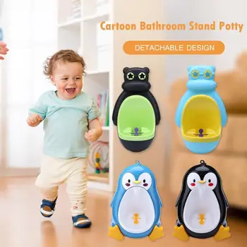 

2019 Kids Potty Wall-Mounted Toilet Pee Trainer Safety Babies Urinal Boy Potty Toilet Cartoon Shape Bathroom Standing Potty Pot