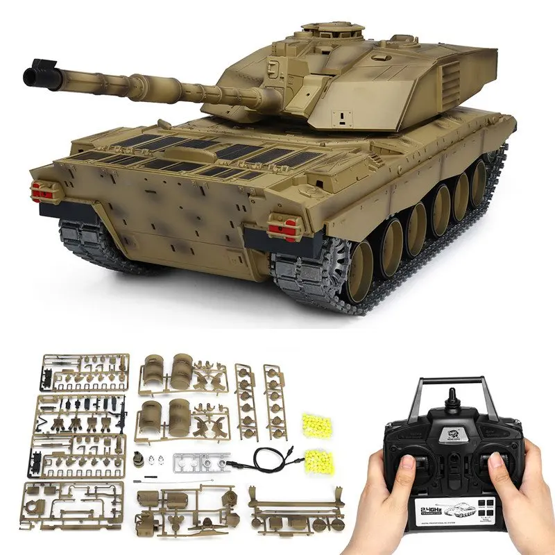 Henglong 3908 1 1/16 2 4G курительная британская машина Challenger 2II RC боевой танк металлическая